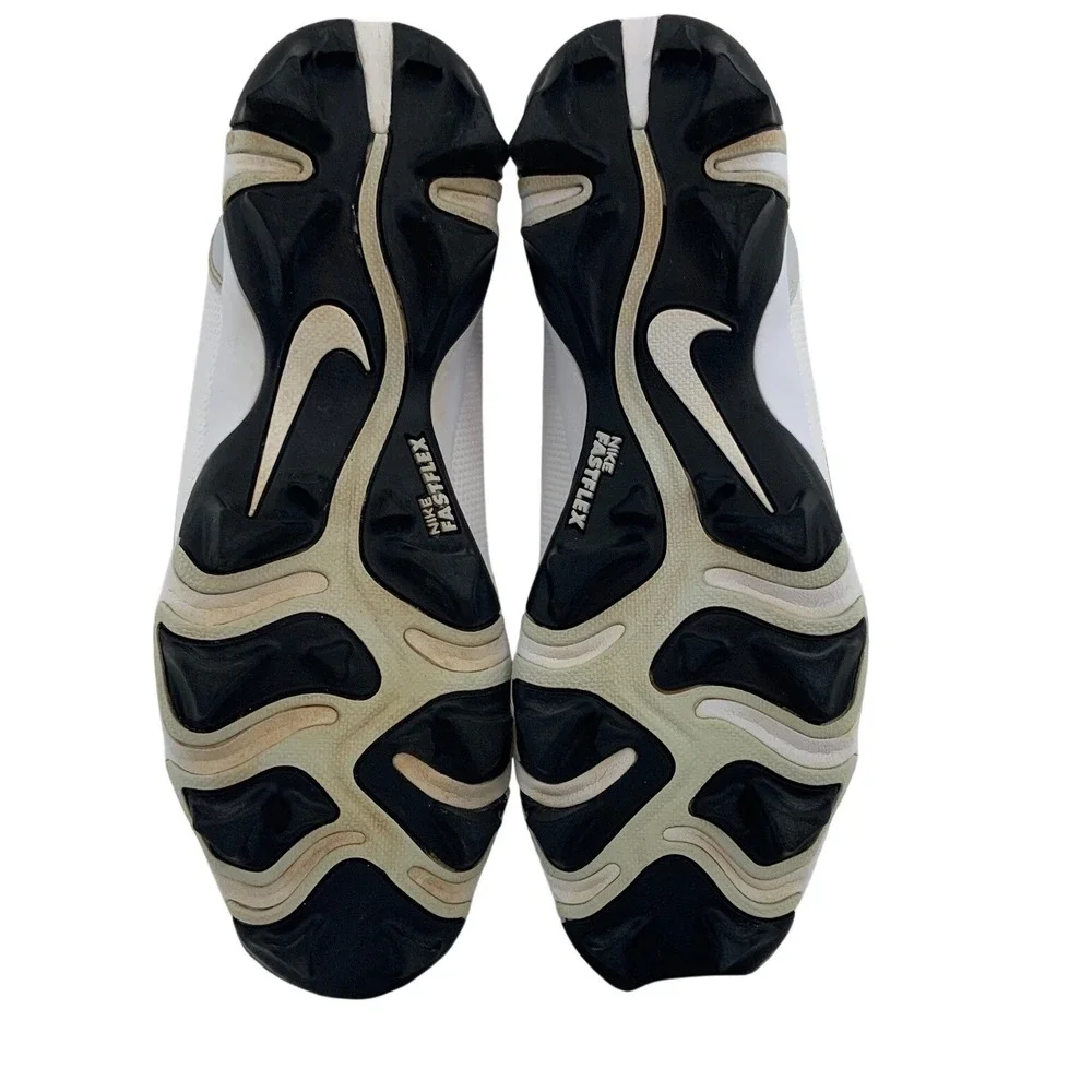 Nike TROUT FASTFLEX Low Baseball Cleats White Black Kids 6Y‎